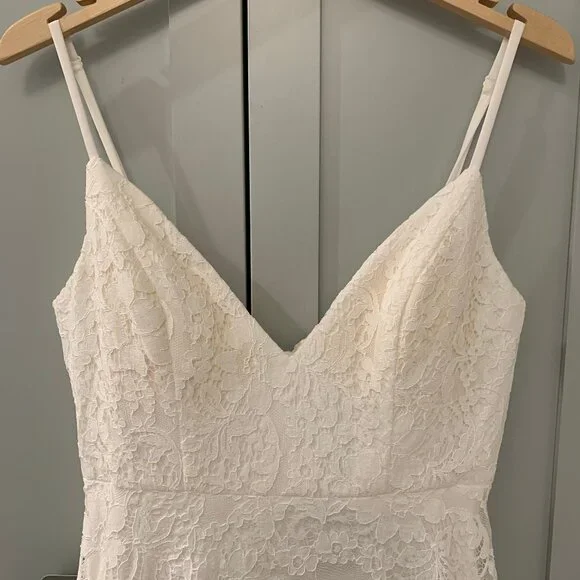 ASOS Ariana Lace Cami Wedding Dress with Full Skirt - Picture 2 of 8